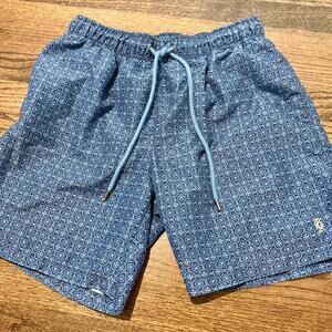 NWOT IKE BEHAR Men's Blue Swim Shorts Medium